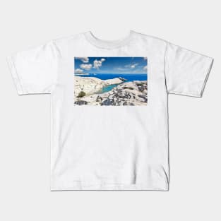 The famous Sarakiniko in Milos, Greece Kids T-Shirt